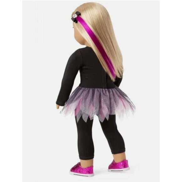 American Girl TRULY ME YOU GLOW GIRL SKELETON COSTUME Glows in the Dark NEW NIB - Picture 4 of 8
